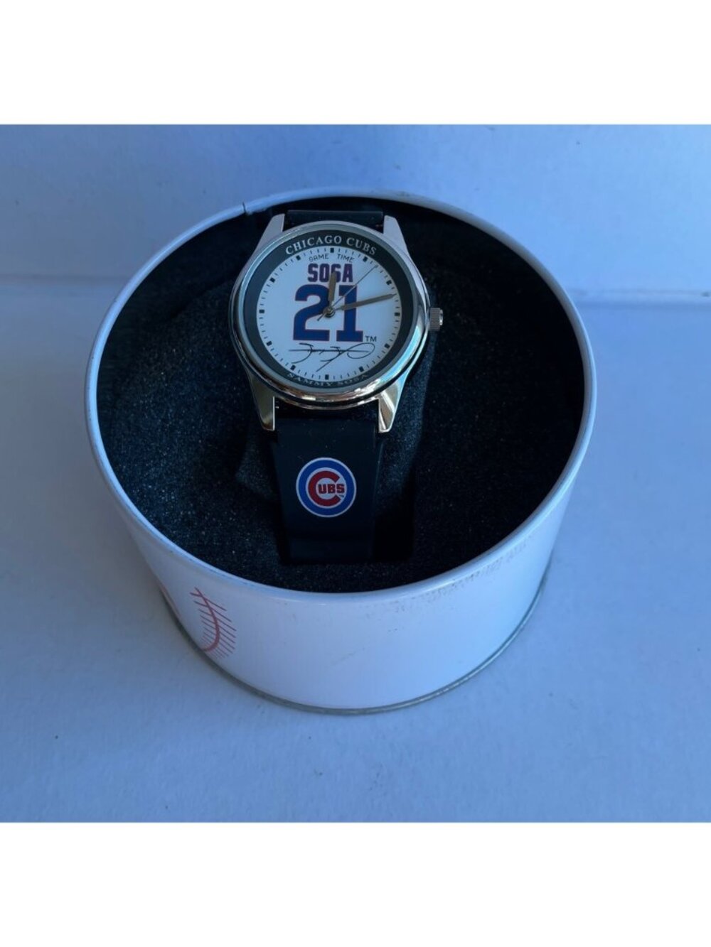 Sammy Sosa Watch MLB Baseball Chicago Cubs Watch Vintage 2004 NOS In Tin Box
